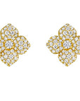 Penny Preville 18k Yellow Gold Enchanted Garden Diamond Flower Stud Earrings