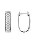 18k White Gold 0.70ctw Diamond Hoop Earrings