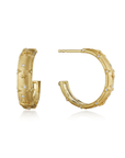 18k Yellow Gold Celestial Dreams Diamond Hoop Earrings