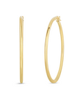 18k yellow gold hoop earrings by Roberto Coin.