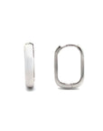 Brown & Co. 14k White Gold Rectangle Hoop Earrings