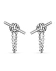 David Yurman Mercer Petite Toggle Chain Stud Earrings In Sterling Silver, 38.2mm