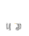 David Yurman Mercer Double Hoop Huggie Earrings In Sterling Silver, 13.5mm