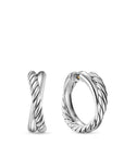 David Yurman Crossover Hoop Earrings In Sterling Silver, 22.3mm