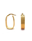 Brown & Co. 14k Yellow Gold Ribbed U-Shaped Hoop Earrings