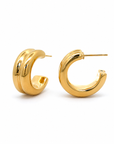 14K Yellow Gold Double Hoop Earrings