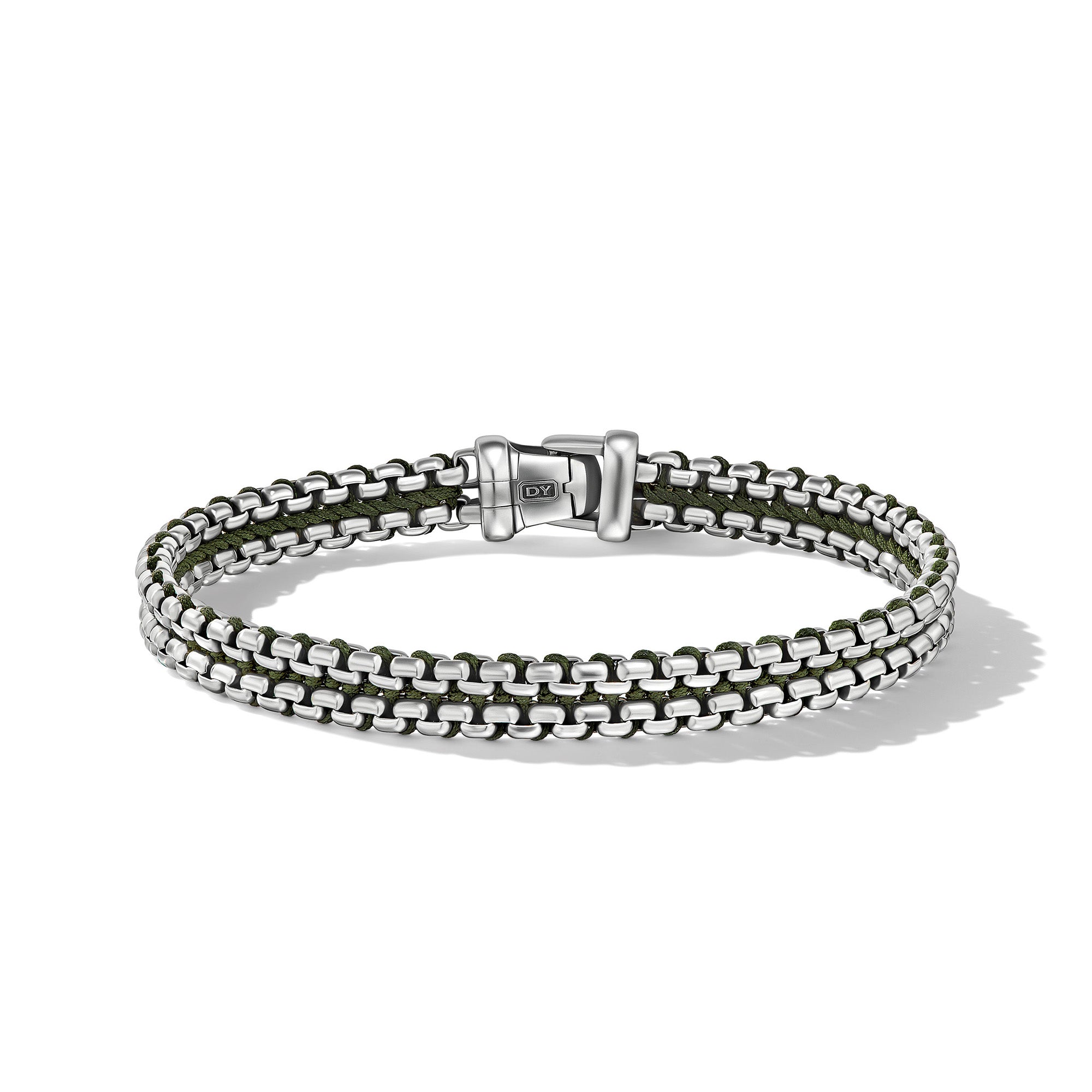 David Yurman 10mm Woven Box Chain Brac Sil-Green