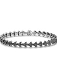 David Yurman Armory Link Bracelet In Sterling Silver With Black Diamonds, 7.5mm