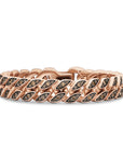 David Yurman Curb Chain Bracelet In 18k Rose Gold With Cognac Diamonds, 11.5mm
