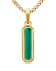 David Yurman Streamline® Inlay Amulet In 18k Yellow Gold With Black Onyx And Malachite, 30.7mm