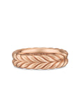 David Yurman Chevron Band Ring In 18k Rose Gold, 6.2mm