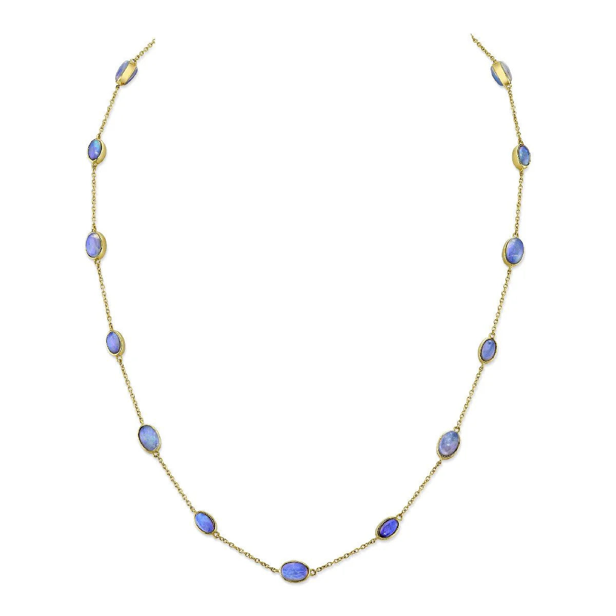 Sloane Street 18k Yellow Gold Opal Station Necklace