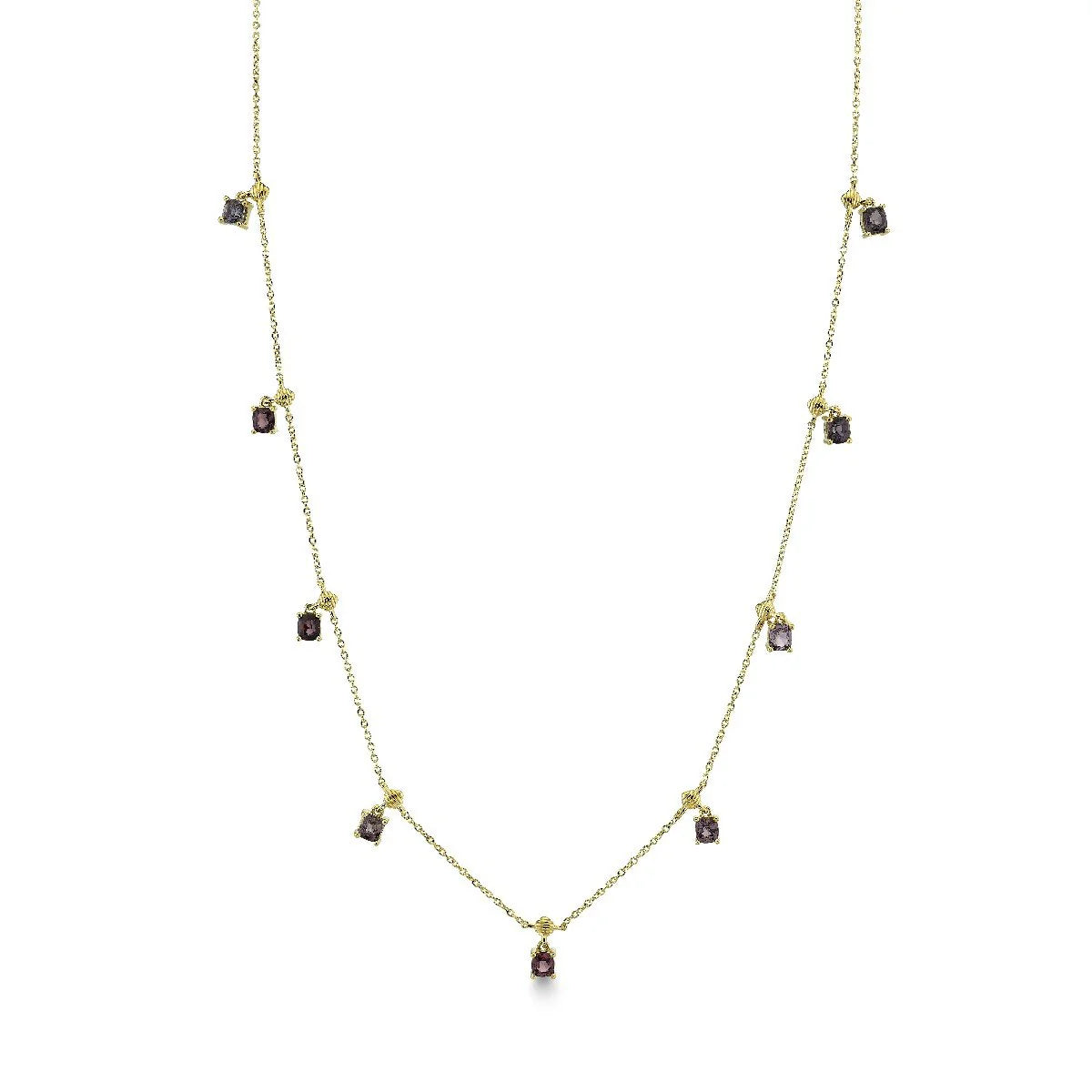 Sloane Street 18k Yellow Gold Drop Station Spinel Necklace