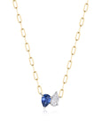 Phillips House 18k Yellow Gold One Of One Sapphire & Diamond Toi Et Moi Necklace