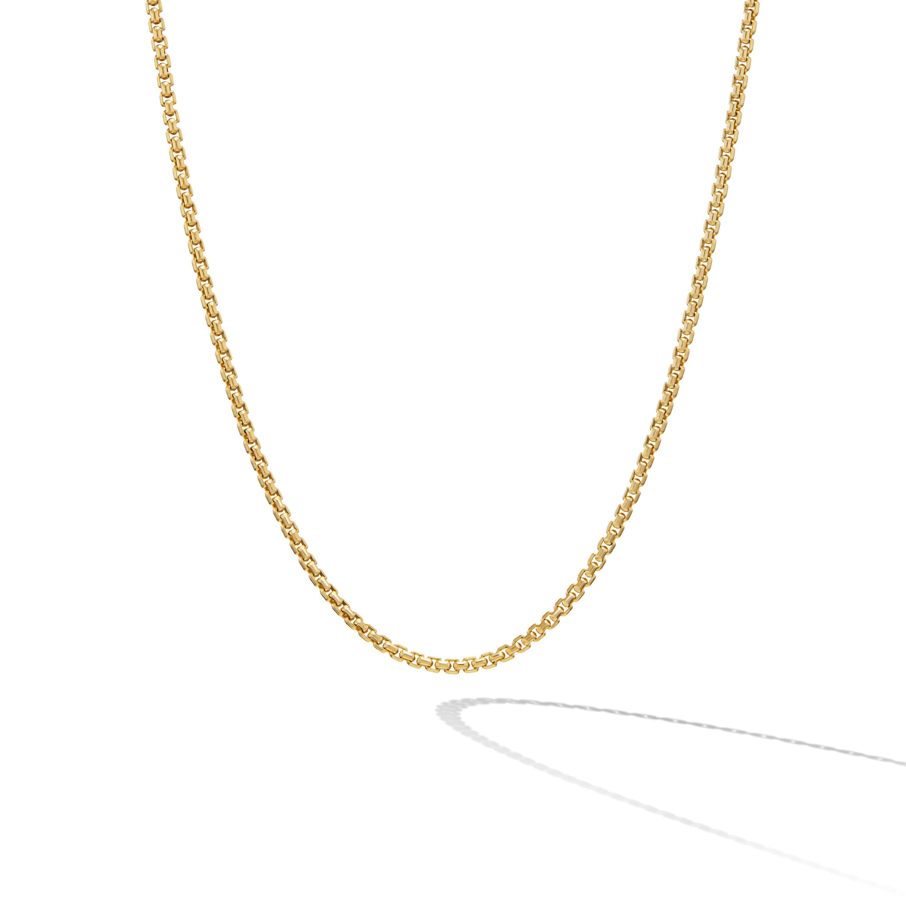 David Yurman Box Chain Necklace In 18k Yellow Gold, 1mm