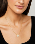 Penny Preville 18k Yellow Gold Art Deco Emerald Shape Diamond Necklace