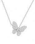 Brown & Co. 18k White Gold Pavé Diamond Butterfly Necklace