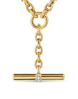 Dy Mercer® Petite Toggle Chain Necklace In 18k Yellow Gold With Diamonds, 4.5mm