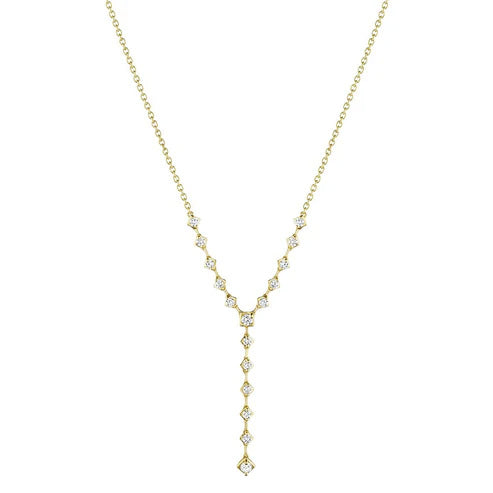 Penny Preville 18k Yellow Gold Petite Penny Diamond Y Necklace