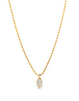 Brown & Co. 18k Yellow Gold Marquise Diamond Bezel Beaded Necklace.