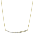 18k Yellow Gold Mixed Shape Diamond Bar Necklace