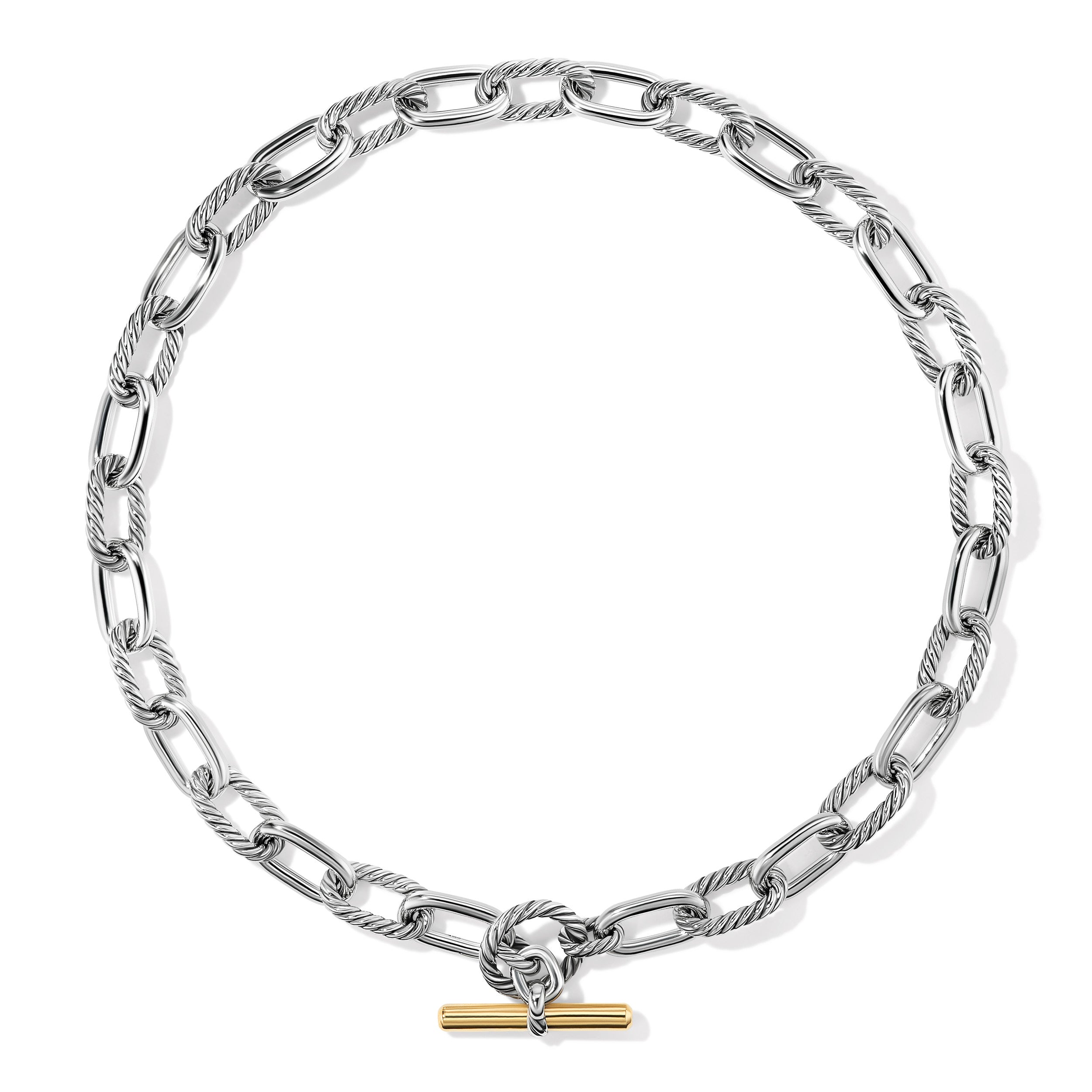 David Yurman 11mm Madison Chain W/ Toggle Neck Sil/18k bg