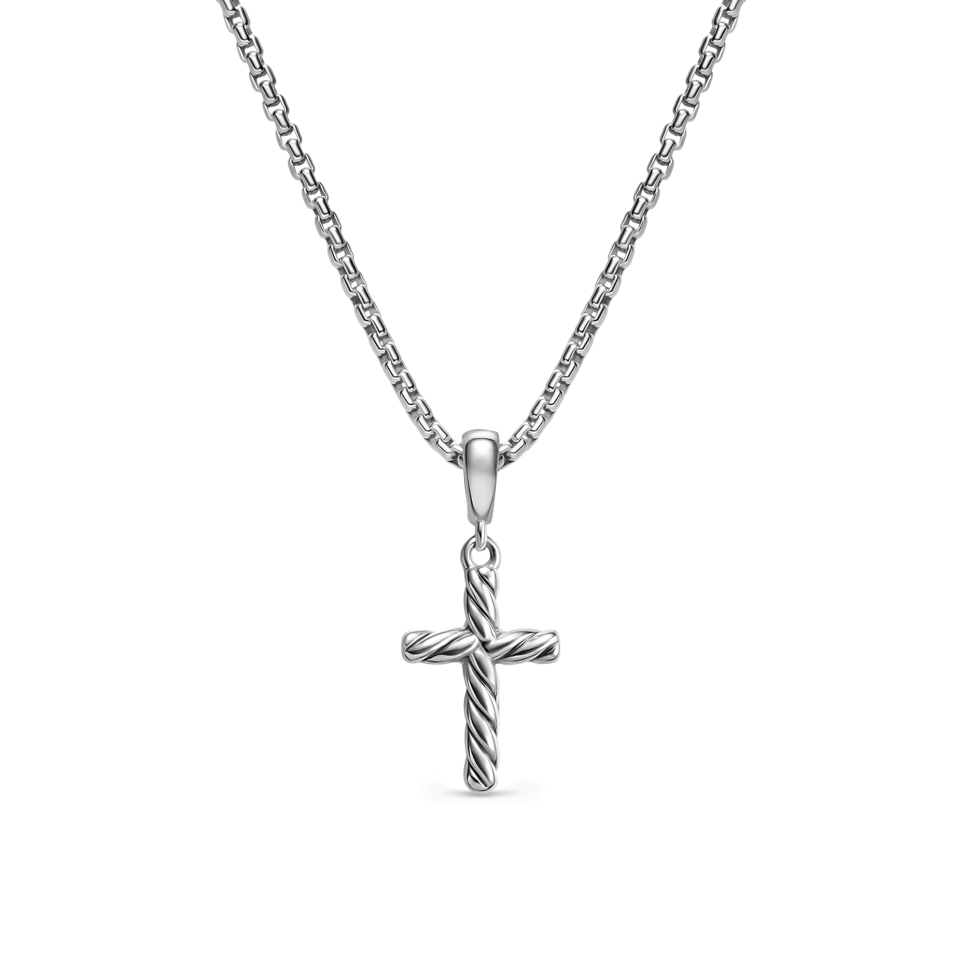 David Yurman ケーブル クロス ペンダントPendant David Yurman Cable Cross Pendant Necklace In Sterling Silver, 17.5