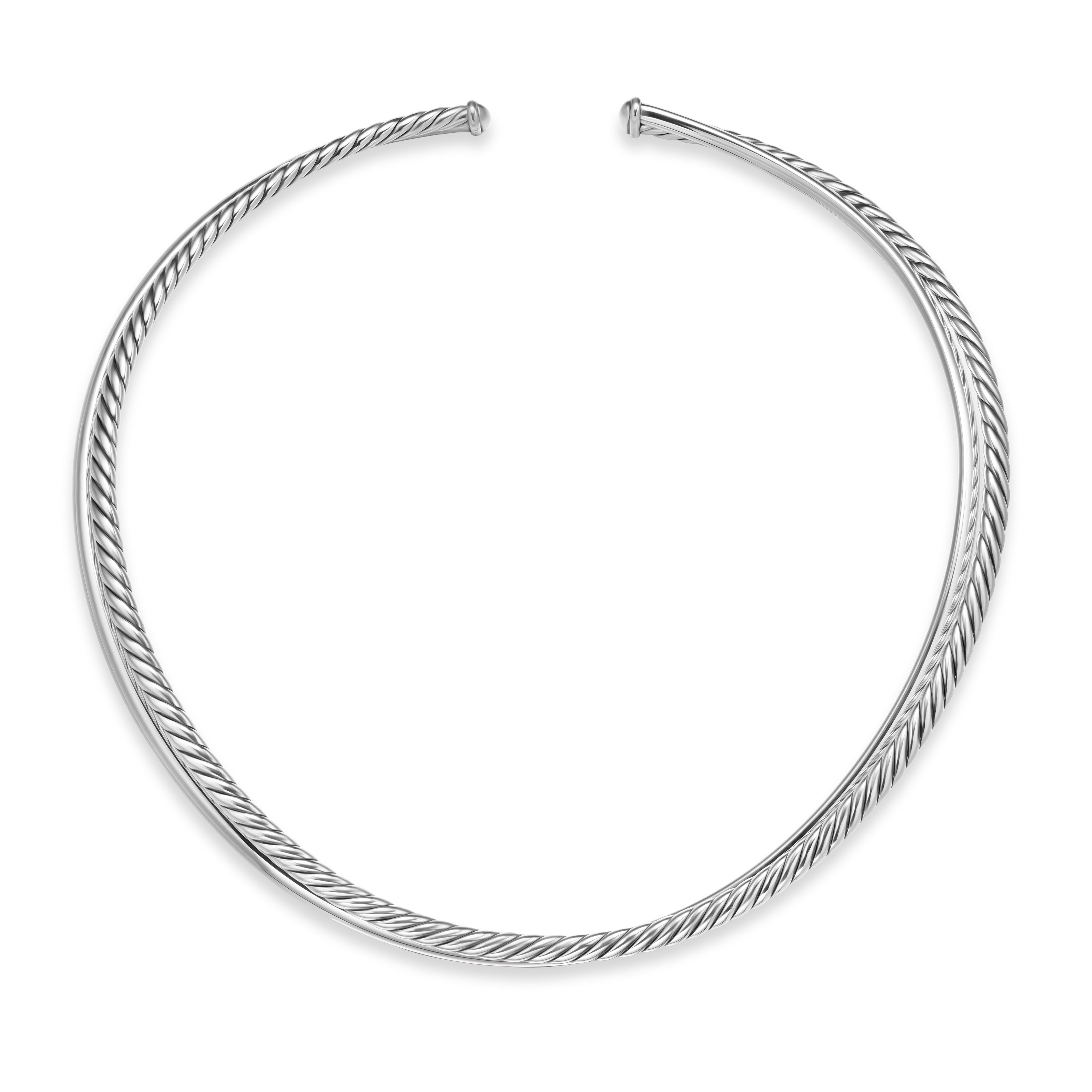 David Yurman Bold Crossover Collar Necklace In Sterling Silver, 10mm