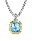 David Yurman Albion® Pendant In Sterling Silver With 18k Yellow Gold And Blue Topaz, 11mm