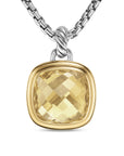 David Yurman Albion® Pendant In Sterling Silver With 18k Yellow Gold And Champagne Citrine, 15mm