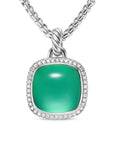 David Yurman Albion Pendant In Sterling Silver With Lagoon Orchid And Diamonds, 15mm