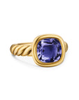 David Yurman Mercer® Stone Ring In 18k Yellow Gold With Iolite, 10mm