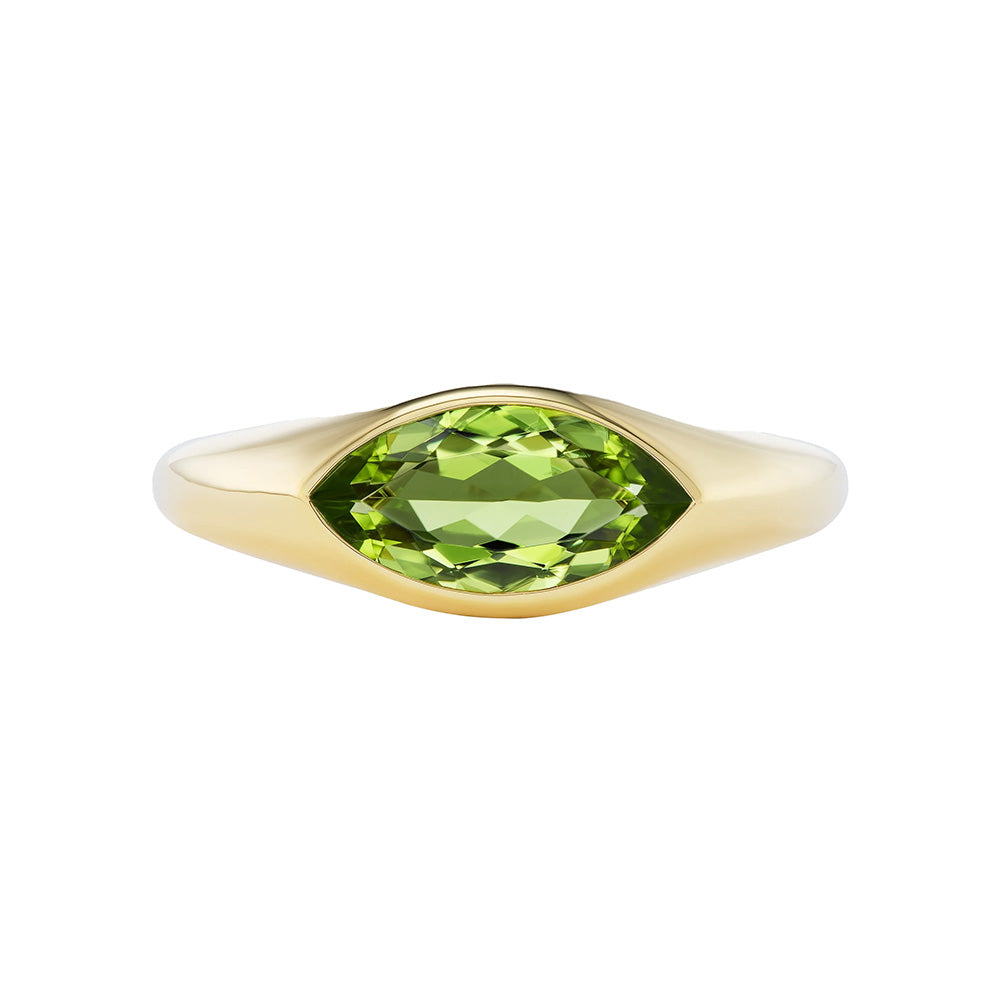Emily P. Wheeler 18k Yellow Gold Marquise Peridot Ring