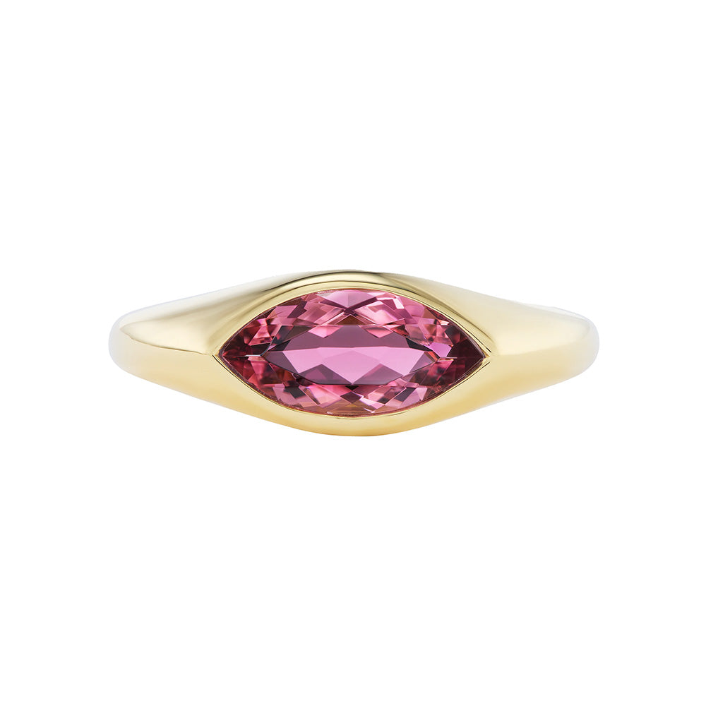 Emily P. Wheeler 18k Yellow Gold Marquise Pink Tourmaline Ring