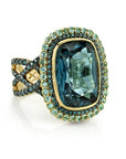 Sloane Street 18k Yellow Gold Topaz & Diamond Ring