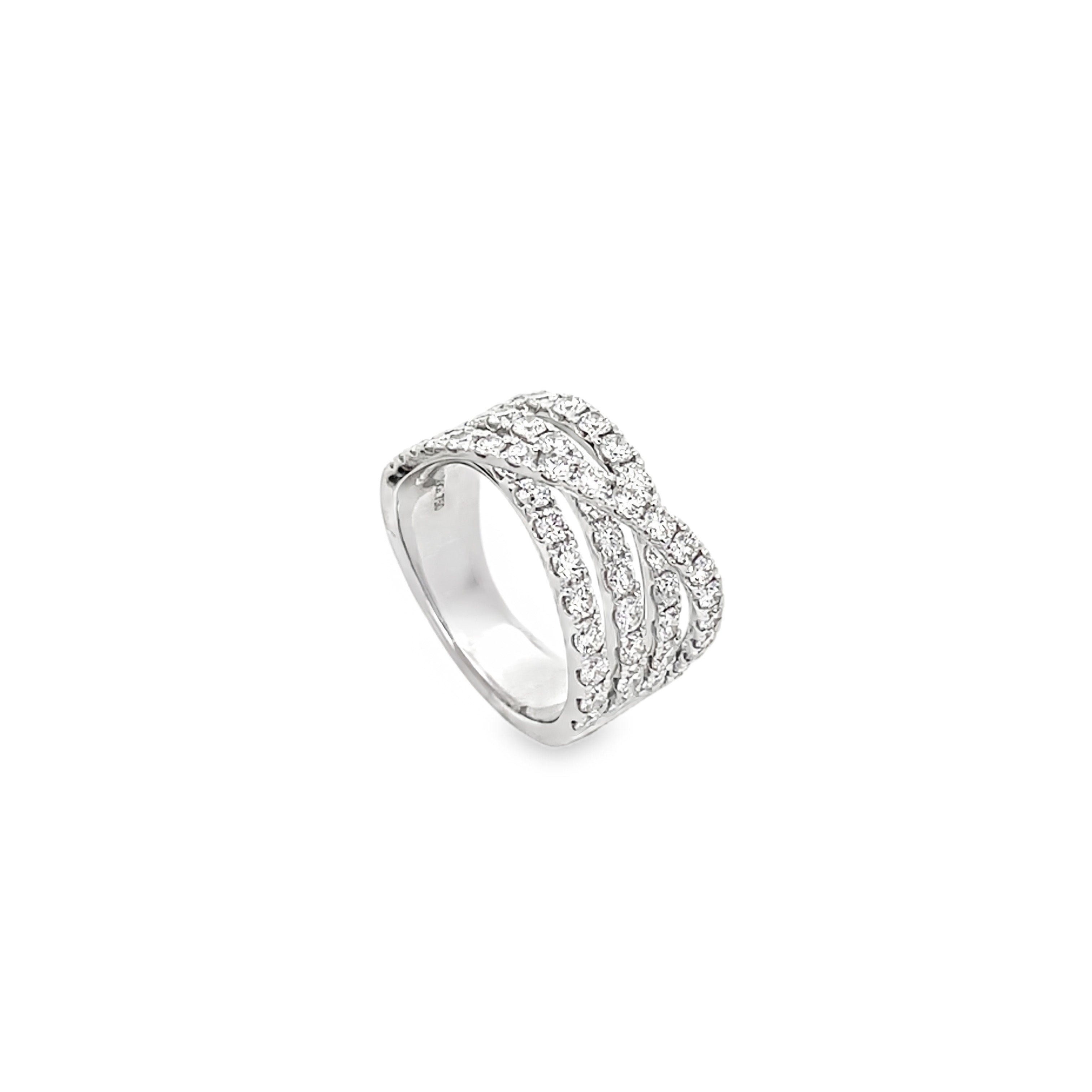 Brown & Co. 18k White Gold Diamond Crossover Ring