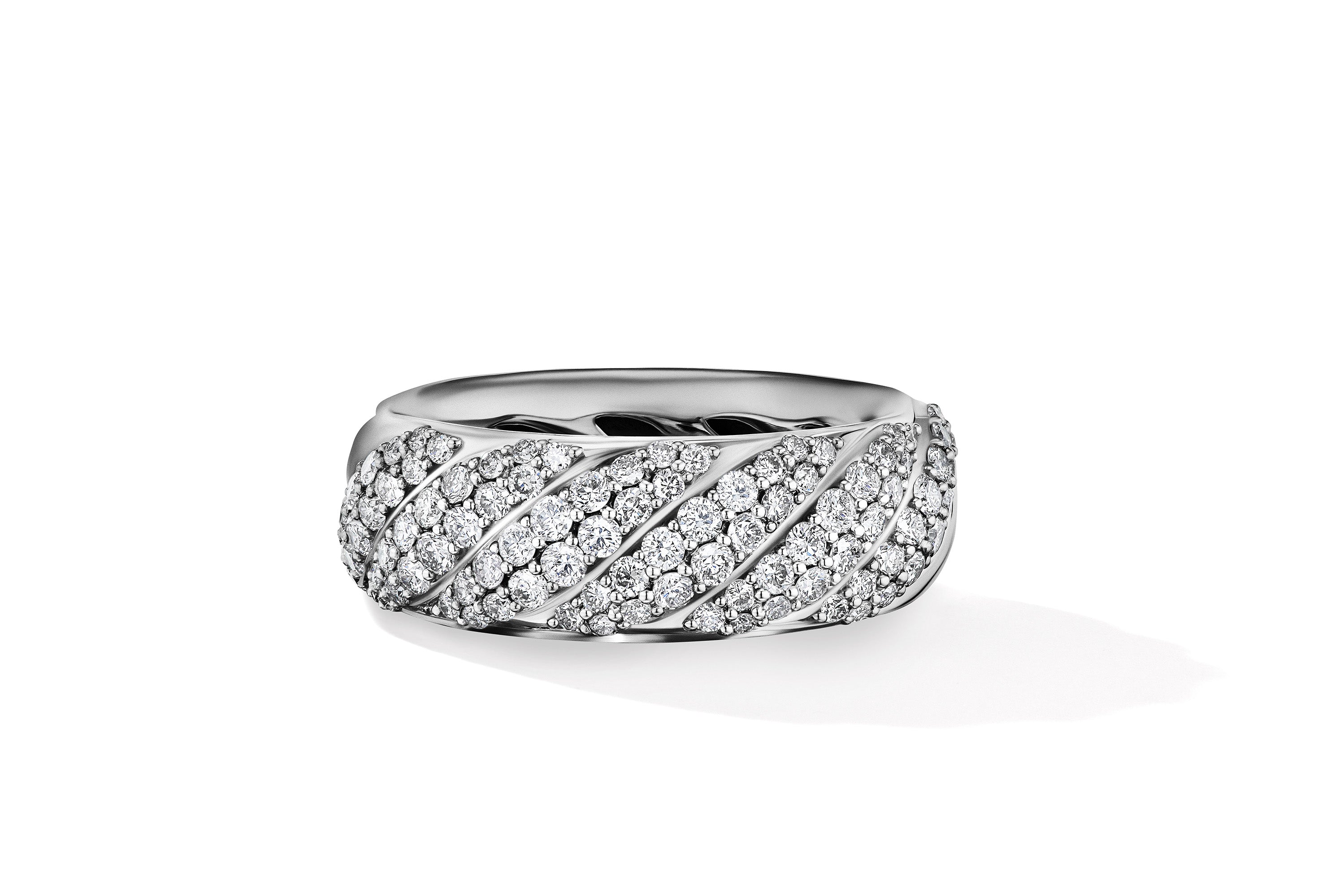 David Yurman 7.5mm Sculpted Cable Band Ring Di Sil