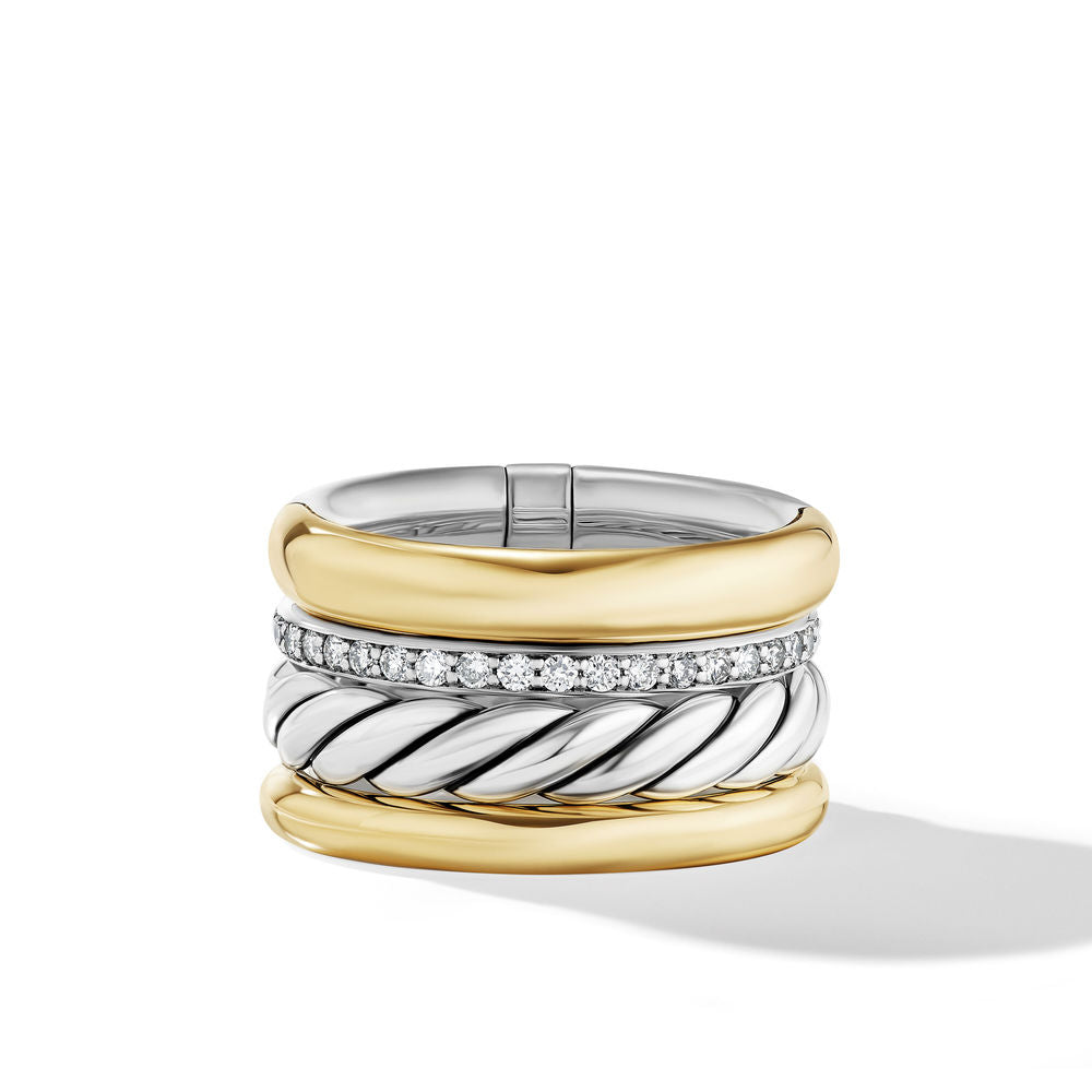 David Yurman 14mm Mercer Multi Row Ring Di Ss/18k