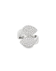 Brown & Co. 18k White Gold Pavé Diamond Bypass Ring