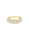 Brown & Co. 18k Yellow Gold Bezel-Set Emerald Cut Diamond Ring