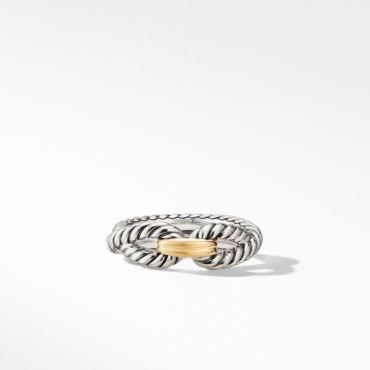 David Yurman 7mm Cable Loop Ring Sil/18k
