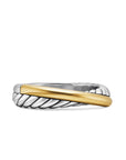 David Yurman Crossover Band Ring In Sterling Silver With 18k Yellow Gold, 5.3mm