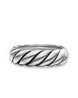 David Yurman Sculpted Cable Band Ring In Sterling Silver, 6mm