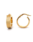 Brown & Co. 14k Yellow Gold Fluted Hoop Earrings