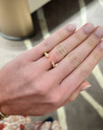 Open Pear & Round Diamond Band, 0.37ctw