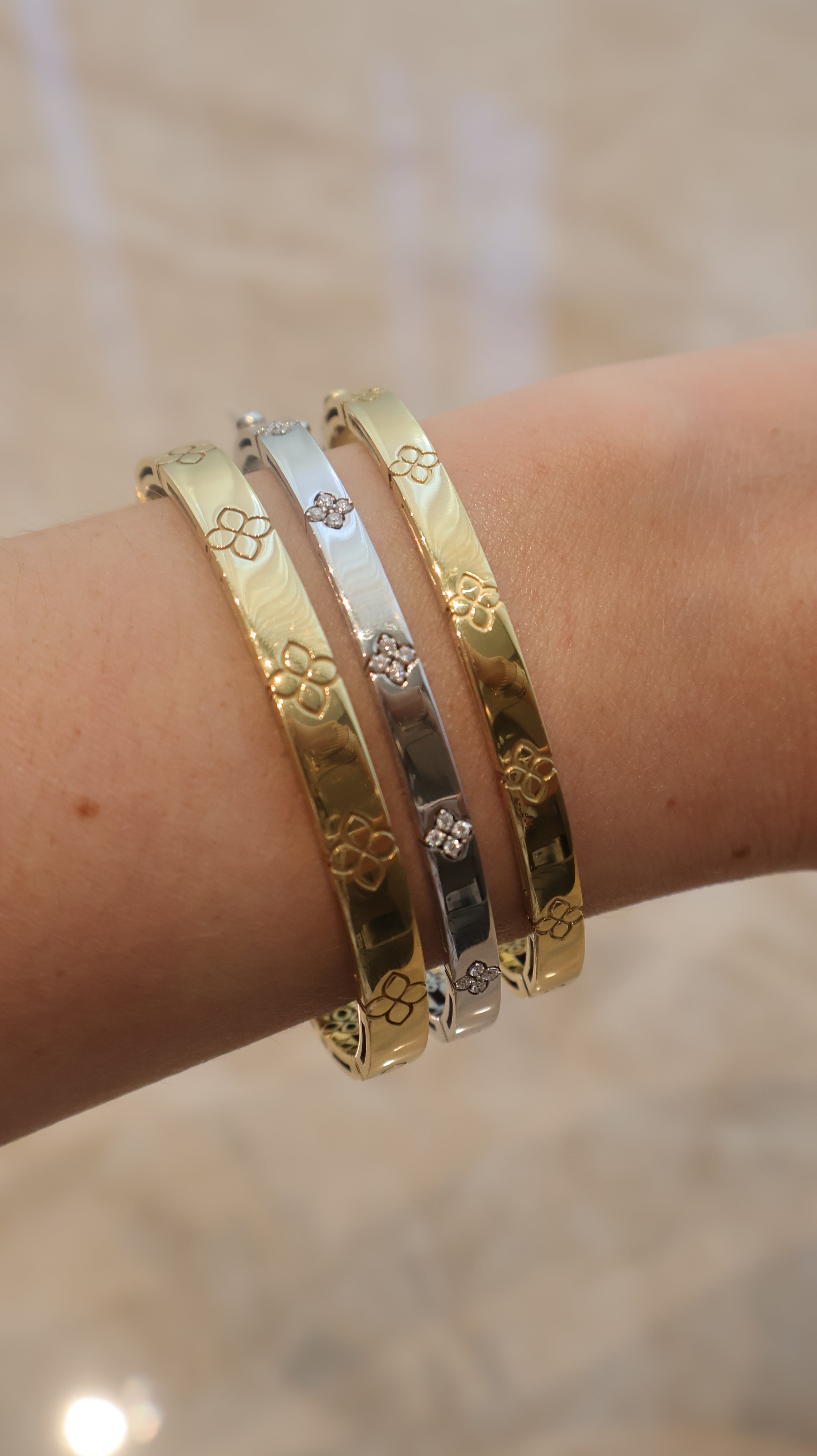 Love In Verona Roberto Coin White Gold Bracelet in 18k Brown