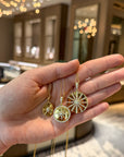 18k Yellow Gold Diamond Medallion Necklace