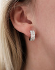 Memoire 18k White Gold Diamond Earrings