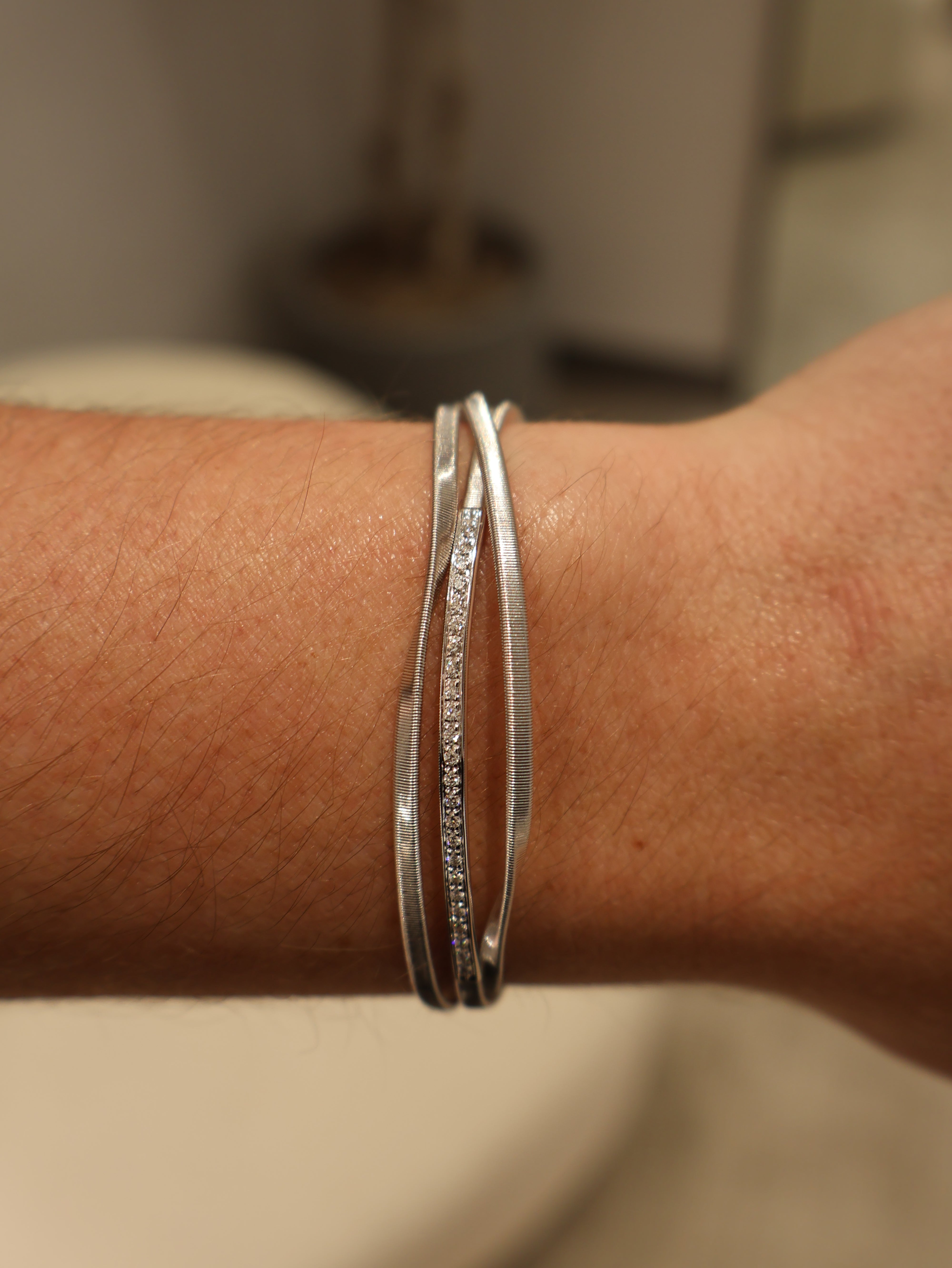 Marco Bicego 18k White Gold Marrakech Diamond Bracelet
