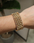 Estate 18k Rose Gold Roberto Coin Diamond Cuff Bracelet